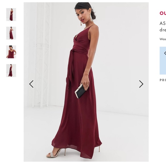 ASOS DESIGN cami wrap maxi dress with tie waist - Picture 2 of 7